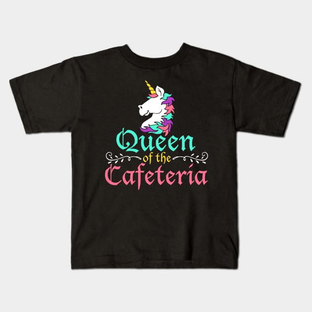 Queen of Cafeteria - Funny Lunch Lady Squad Gift Kids T-Shirt by biNutz